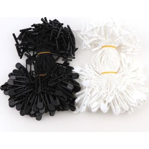 100Pcs Plastic Pins Buckle Clothes Cotton Tag Rope Cords Hanging Tablet For Garment Bag Tags Cards, DIY Clothing Accessories