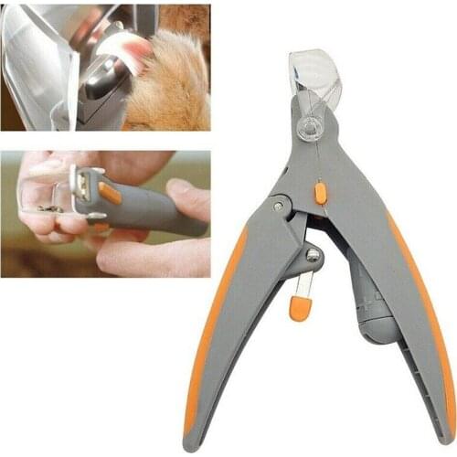 Professional 1PC LED Pet Nail Scissor With Magnifying Glass Ergonomic Non-Slip Handle Pet Nail Clipper Pet Grooming Supplies