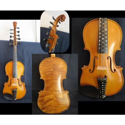 Hand made flames 4*10 strings carving scroll Violin 4/4 rich sweet sound #12993