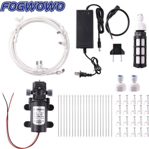 Garden water spray nozzle ectric pump misting spray system nebulizer for flowers plant greenhouse garden irrigation