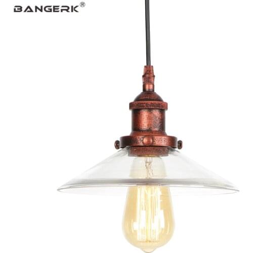 Antique Industrial Wind Glass Hanging Lamp Loft Style Retro Pendant Light LED Lighting Home Decor Indoor Droplight Luminaire