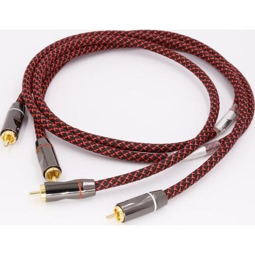 High Quality Pair Hifi L-4E6S Star Quad High End HIFI RCA Audio Cables