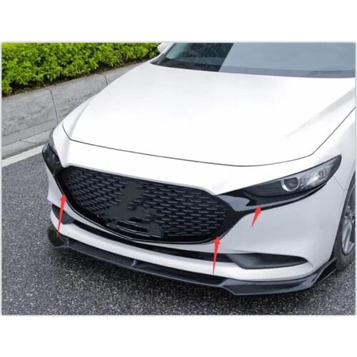 For Mazda 3 AXELA 2020 High-quality ABS Chrome front grille decorative strip anti-scratch protection car accessories
