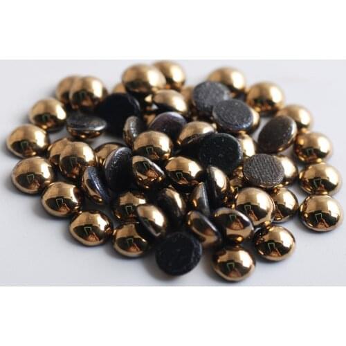 High-Quality 100pcs Ceramic Polymer Clay Hot fix Rhinestone 6MM Half Round Flatback Hotfix Rhinestones For Clothes