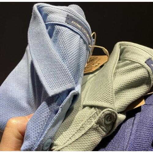 High quality summer new style mens lapel solid color POLO shirt casual short-sleeved T-shirt