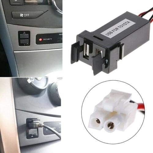 High Quality 1 Pc New DC 12V 2.1A Dual USB 2 Port Auto Car Charger Socket Lighter Adapter For Toyota Corolla