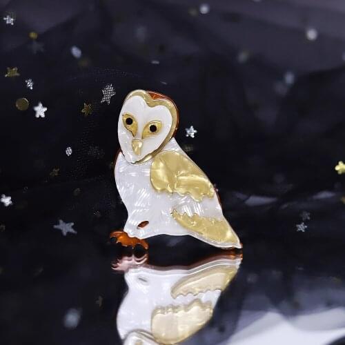 New Design Cute Owl Acrylic Brooches Pins for Women Kids Cartoon Animal Birds Brooch Badge Lapel Pin Fashion Party Jewelry Gifts