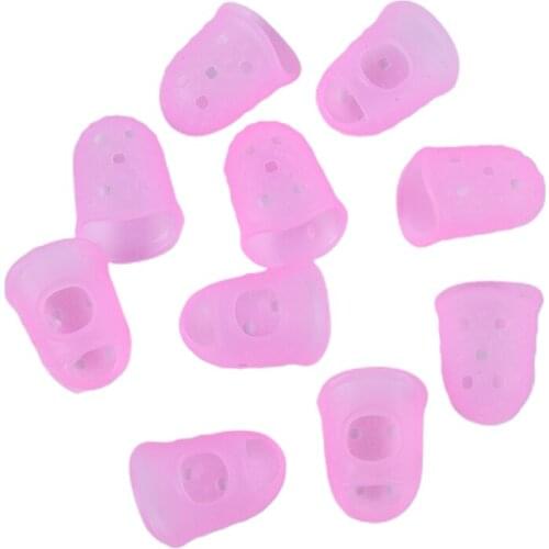 10pcs 4 Colors Silicone Guitar Thumb Finger Picks Protector Plectrum Fingertip thimble Finger Guard safety protect caps