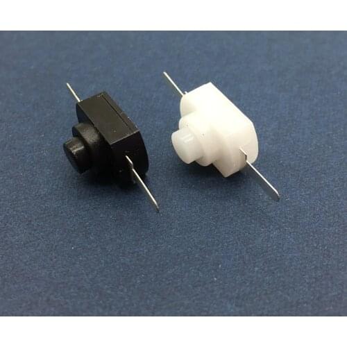 1000pcs Black White Flashlight Switch 1208YD On Off 12*8MM DC30V 1A Mini Push Button Switch