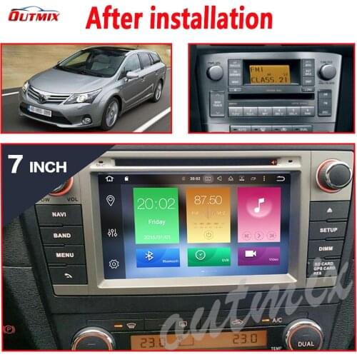 2 din Android 10.0 PX6 DSP For Toyota Avensis T27 2009-2015 Car Multimedia Stereo Player DVD Radio upgrade GPS Navigation Head