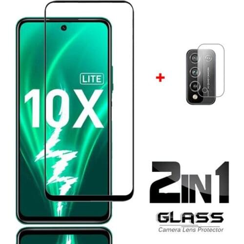 2 in 1 Glass For Huawei Honor 9X 10X Lite Tempered Glass Camera Lens Protective Film For Honor 9 X 10 X Lite Screen Protector