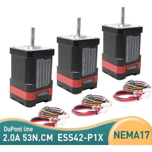 3PCS ESS42-P1X-48MM Integrated Servo Motor with Drive 0.53N.m 2.0A 48mm Stepper servo motor Nema17