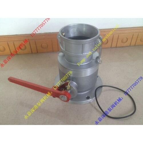 4 inch: DN100 one-way ball valve, negative end), gas station, oil discharge port, oil tank car, ball valve, aluminum alloy