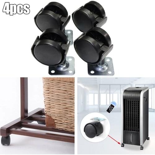 4PCS 40mm 1.5Inch Swivel Wheel On Plate Castor PVC Chair Table Furniture Workshop Trucks Replacement Foot Home Hardware