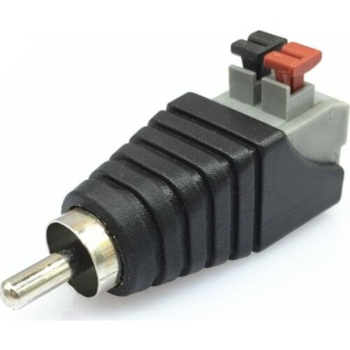 5Pcs RCA Male+5Pcs AV Female Professional Jack Press Plug RCA Connector Cable Plug Adapter for Speaker CCTV Audio LED light