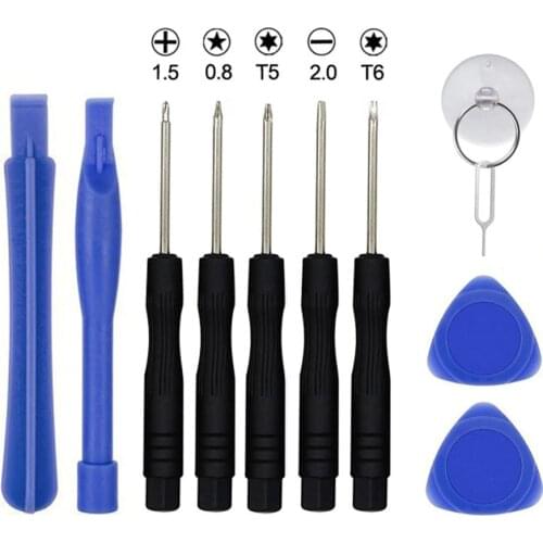 Free ship Cell Phones Opening Pry For Iphone repair tool Herramientas 11 in 1 Mobile Phone Repair Tool Kit Screwdriver Set