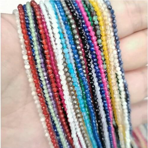 Wholesale Faceted 2/3/4mm Natural Stone Beads Pink Quartz Crystal Gem Beads For Jewelry Making Beadwork DIY Bracelet necklace