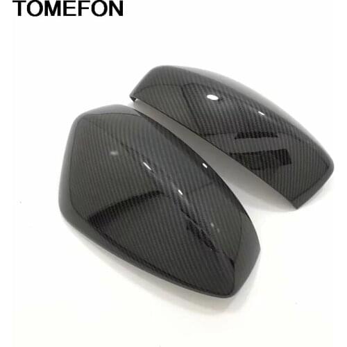 TOMEFON For Mazda CX-5 CX5 2017 2018 2019 Door Side Wing Rearview Mirror Cover Trim Frame Exterior Accessories ABS Carbon Fiber