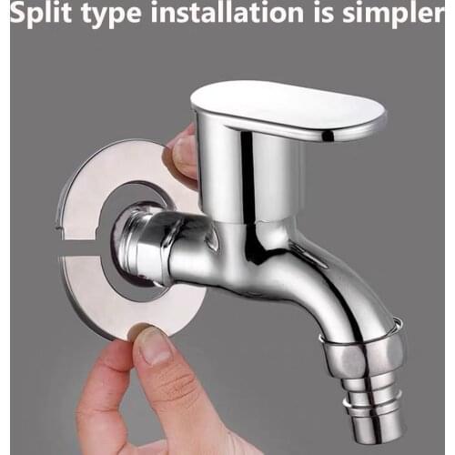 New Stainless Steel Faucet Decorative Cover Wall Flange Pipe Wall Covers Shower Kitchen Faucet Accessories Home Improvement