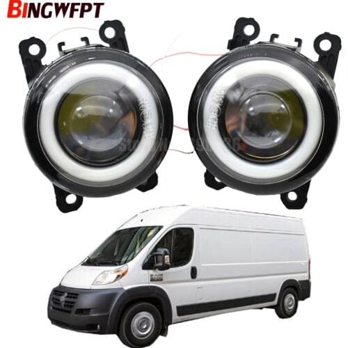 For Dodge Promaster 1500 2500 3500 Car 30W 3000LM LED Fog Light Angel Eye DRL Daytime Running Lamp 12V High Bright