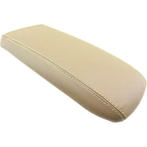 For Ford Explorer 1995 1996 1997 1998 1999 2000 2001 Microfiber Leather Center Control Lid Armrest Box Cover Sticker Trim Beige