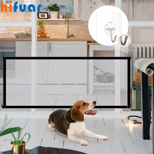 Dog Gate Ingenious Mesh Dog Fence For Indoor and Outdoor Safe Pet Dog gate Safety Enclosure Pet Barrier Fences Pet supplies