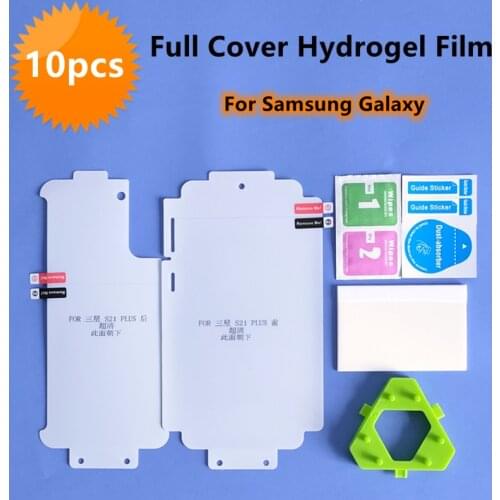 10pcs 360° Full Cover Hydrogel Film For Samsung Galaxy S8/S9/S10E/S20/S21/Note10 Plus Screen Protector For S20/S21/Note20 Ultra