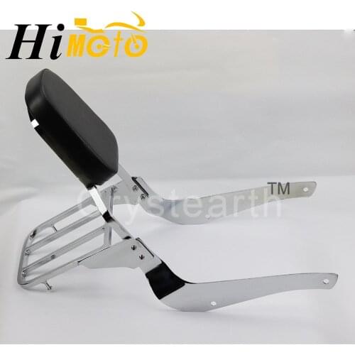 Chrome Passenger Rear Backrest Sissy Bar w/ Luggage Rack For Suzuki Boulevard C50 2005-2011 Boulevard M50 05-08 VL800 2001-2011