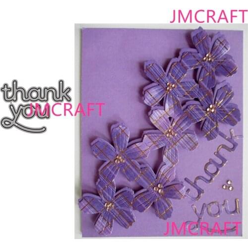 JMCRAFT 2021 New THANK YOU English Letters #1 Metal Cutting Dies DIY Scrapbook Handmade Paper Craft Metal Steel Template Dies
