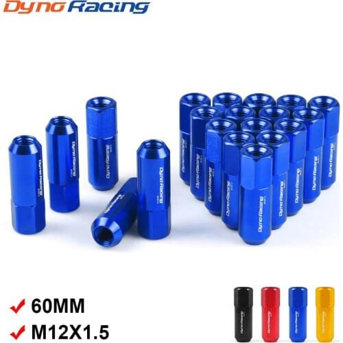Dynoracing 60MM M12*1.5 Wheel Nuts New 20PCS Racing Lug Wheel Nuts Screw Aluminum Lug Nut M12X1.5 BX100442