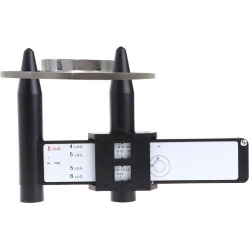 4 5 6 8 Holes Lug Wheel Bolt Pattern Gauge Quick Measuring Measurement Hand Tool