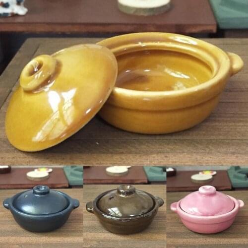 Mini Ceramics Casserole Food Models Toy Dollhouse DIY Simulation Accessories Children Education Toys For Kids Birthday Gift