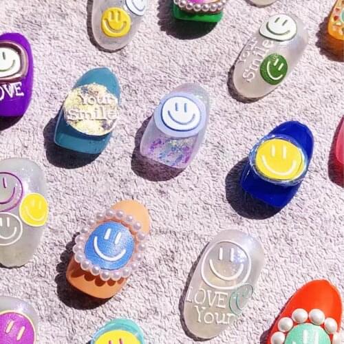 Cartoon Smiling face 3D Back glue Nail decal Nail sticker Nail decoration Nail art Nail ornament HL193