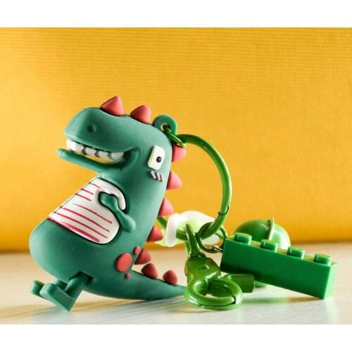 PVC Soft Rubber Dinosaur Keychains For Women Men Home Key Chain Car Key Ring Bag Wallet Pendants Gifts Fashion Jewelry