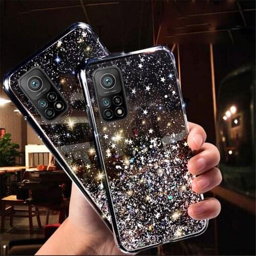 For Xiaomi Mi 11 Ultra 11 Lite Redmi K40 Note 10 9 Pro 9S Poco F3 X3 F2 Pro Soft Silicone Case Glitter Case Cover Xiaomi Mi 11
