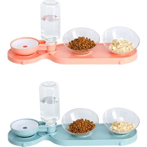 Non-slip Dog Bowls 3 Double Pet Bowls With Raised Stand Pet Food and Water Bowls For Cats Dogs Feeders Pet Products Dog Bowl