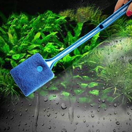 2 Head Aquarium Cleaning Brush 40cm Practical Low Price New Fish Tank Algae Cleaner Glass Scraper Brush Plant Easy 23