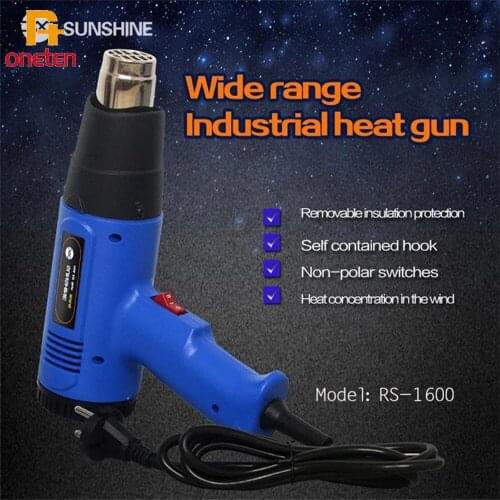 SUNSHINE RS-1600 1800D Portable Adjustable Plastic Digital Thermostat Hot Air Welding Gun for Phone Rework Station Soldering
