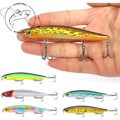 Swimbait 3D High Simulation Eyes With Hook Bionic Bait Fishing Lure 5 Colors 9cm/8g Artificial Pencil Sinking Plastic Hard Bait