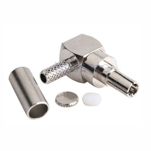 10Pcs Connector CRC9 Male plug Right angle Crimp For RG316 RG174 LMR100 Cable 50ohm RF Adapter Coaxial High Quanlity