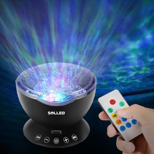 Romantic Colorful Ocean Wave Projector Aurora Sky Holiday Gift Cosmos Sky Master LED Starry Night Light Lamp Projector 2020