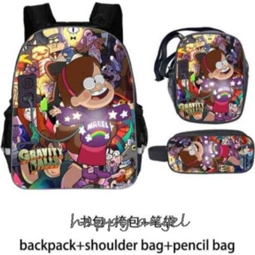 Hot Anime Gravity Falls Children backpack kids Schoolbag beautiful Popular pattern boys girls Backpack 16 inch birthday gift