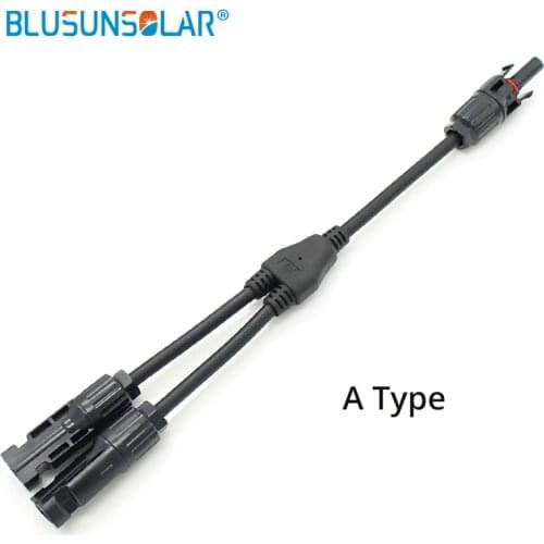 TUV Approved 2 IN 1 Solar Connector Y Type Connector Male to Female Solar Parallel DIY Solar Kits System MXY2AB
