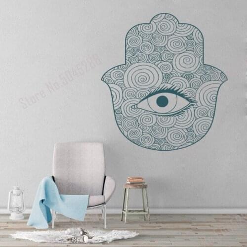 Holy Fatima hand evil eye wall decal religious belief zen church temple wall decoration living room wall decal Z549