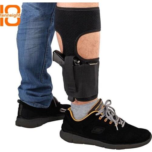 TENNEIGHT Outdoor Tactical Ankle Pistol Holster for Glock 17 19 22 23 Ruger Lcp Sig Gun bag Concealed Carry Outdoor Hunting Gear