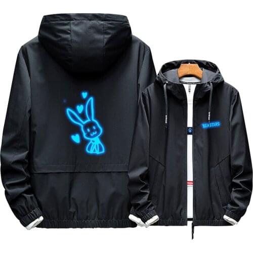 Animation Surrounding BEASTARS Cosplay Animal Design Hoodie Print Zipper Luminous Casual Fashion Popular Winter Thick Jacket