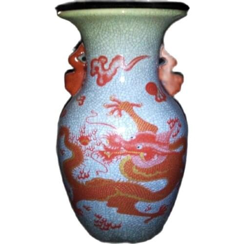 Fine Old China Porcelain Hand-painted Ceramic painting Dragon Vase classic art collection and home decorations
