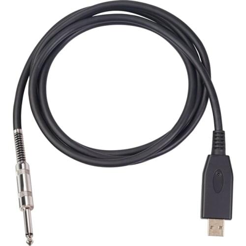 USB Guitar Cable ,USB Guitar Interface Male to 6.35mm Gold-Plated Mono Plug,Nylon Braid Recording Cable