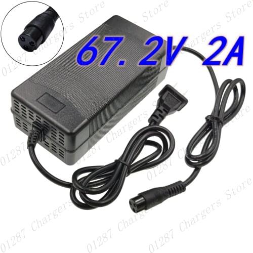 67.2V 2A Li-ion Battery Charger for 16S 60V e-bike electric bicycle Wheelbarrow Electric self balancing unicycle scooter Charger