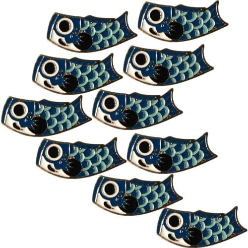10PCS/Set Wish Pin For Women Vintage Animal Brooches Cute Koi Fish Enamel Pin Hat Coat Accessories Scarf Buckle Jewelry Gifts